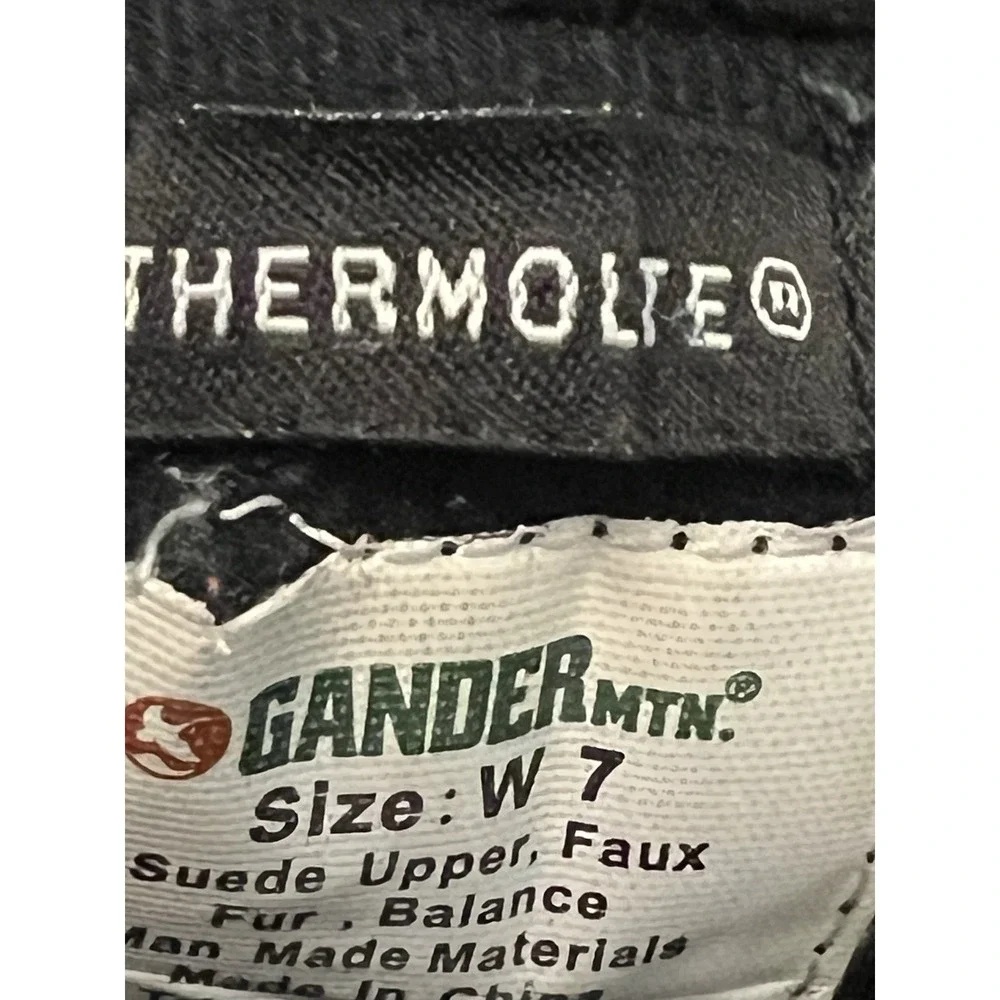GANDER MTN Womens Black Purple Thermolite Faux Fur Suede‎ Winter Boots Size 7